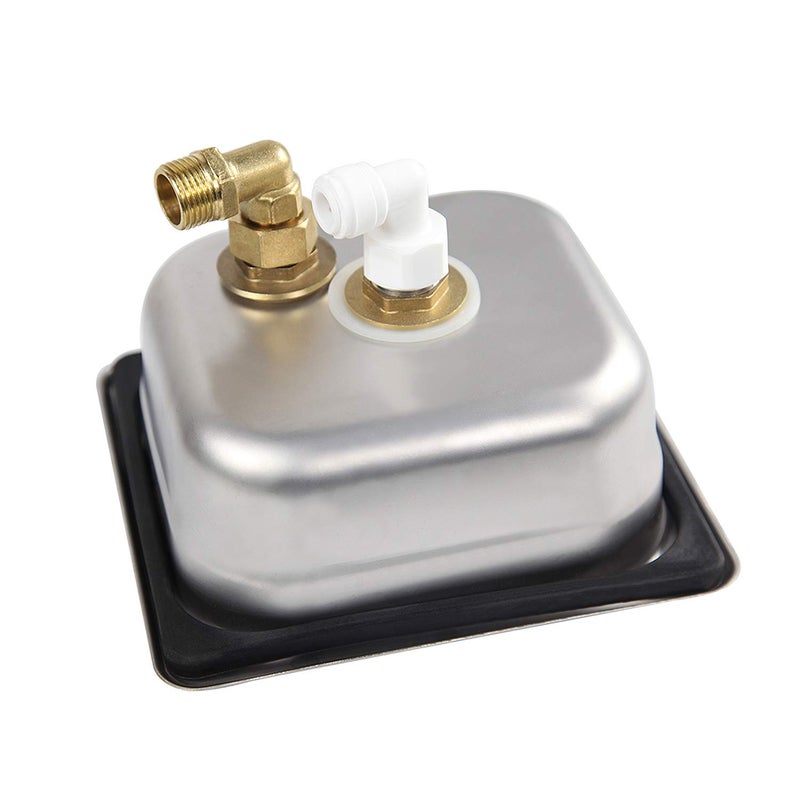 YBB Pitcher Glass Rinser, Cup Bottle Cleaning Washer 304 Stainless Steel Home Cafe Bar Sink Rinser for Coffee Milk Juice Wine Beer Tea (Silver162) - Image 4